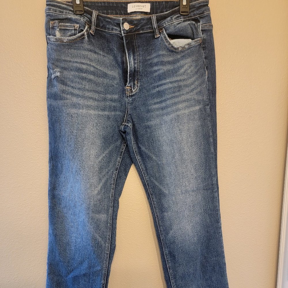 Loveivet by Vervet Mid Rise Straight Jeans 32/15